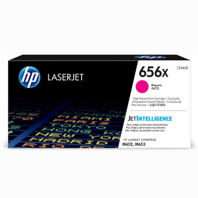 Originální toner HP CF463X (656X), purpurový, 22000 stran