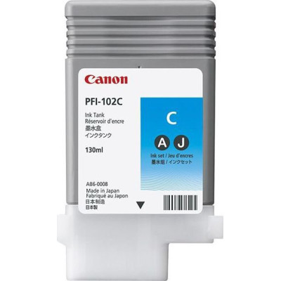 Originální inkoust Canon PFI-102C (0896B001), azurový, 740 stran (130 ml)