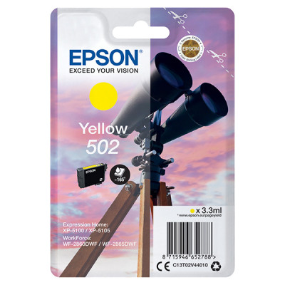 Originální inkoust Epson T02V4 (C13T02V44010, 502), žlutý, 3,3 ml