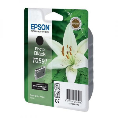 Originální inkoust Epson T0591 (C13T059140), photo černý, 13 ml