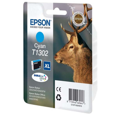 Originální inkoust Epson T1302 (C13T13024010), azurový, 10,1 ml