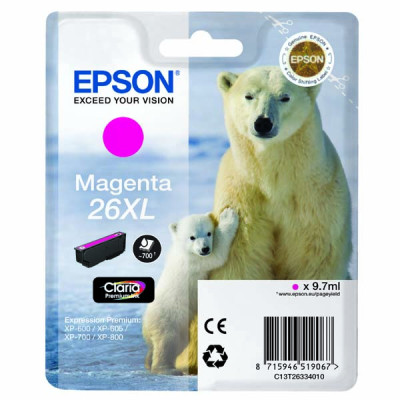 Originální inkoust Epson T2633 (C13T26334012, 26XL), purpurový, 9,7 ml