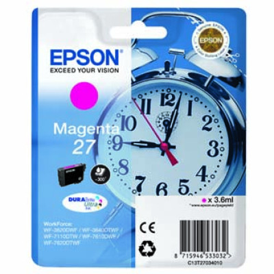 Originální inkoust Epson T2703 (C13T27034010), purpurový, 3,6 ml