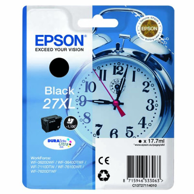 Originální inkoust Epson T2711XL (C13T27114010), černý, 17,7 ml