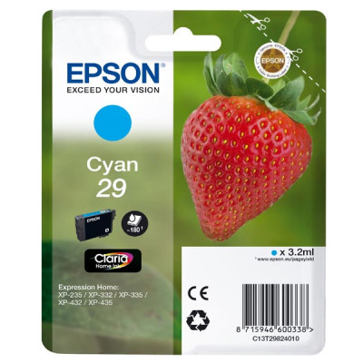 Originální inkoust Epson T2982 (C13T29824012, 29), azurový, 3,2 ml