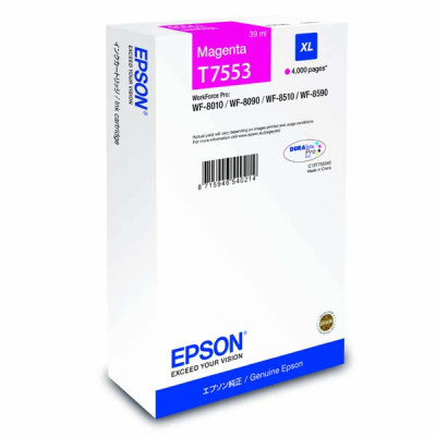 Originální inkoust Epson T7553XL (C13T755340), purpurový, 4000 stran (39 ml)