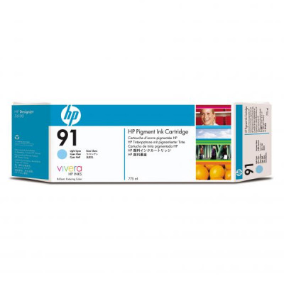 Originální inkoust HP C9470A (91), světle azurový, 775 ml