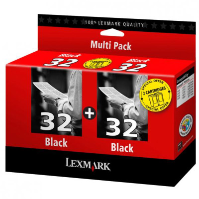 Originální inkoust Lexmark 80D2956 (#32), černý, 2 × 230 stran, 2-pack