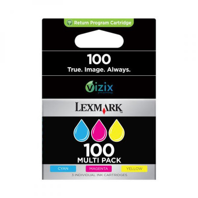 Originální inkoust Lexmark 14N0849 (#100), CMY, 3 × 100 stran, 3-pack