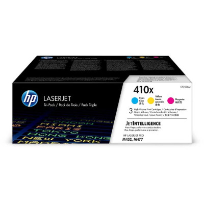 Originální toner HP CF252XM (410X), CMY, 3 × 5000 stran, 3-pack