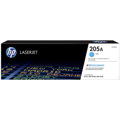 Originální toner HP CF531A (205A), azurový, 900 stran