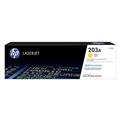 Originální toner HP CF542A (203A), žlutý, 1300 stran