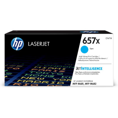 Originální toner HP CF471X (657X), azurový, 23000 stran