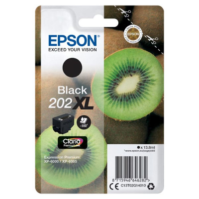 Originální inkoust Epson T02G140 (C13T02G14010, 202XL), černý, 13,8 ml