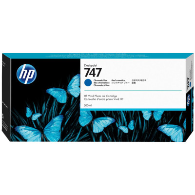 Originální inkoust HP P2V85A (747), chromaticky modrý, 300 ml