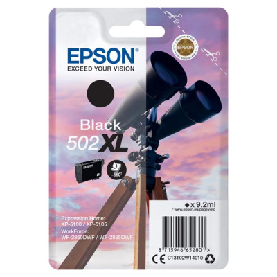 Originální inkoust Epson T02W1 (C13T02W14010, 502XL), černý, 9,2 ml