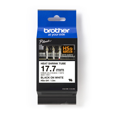 Originální smršťovací bužírka Brother HSE-241, šířka 17,7 mm, délka 1,5 m