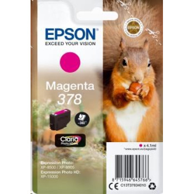 Originální inkoust Epson T3783 (C13T37834010), purpurový, 4,1 ml