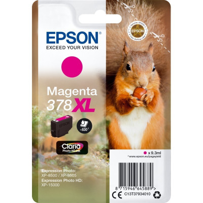 Originální inkoust Epson T3793 (C13T37934010, 378XL), purpurový, 9,3 ml, XL