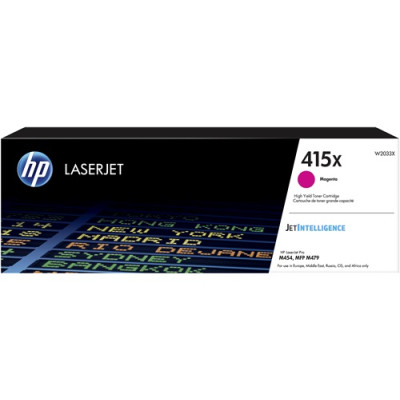 Originální toner HP W2033X (415X), purpurový, 6000 stran, XL