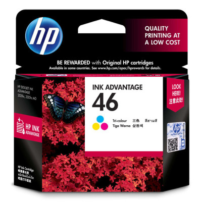 Originální inkoust HP CZ638AE (46), barevný, 750 stran (14 ml)