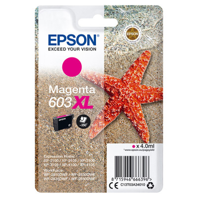 Originální inkoust Epson T03A3 (C13T03A34010, 603XL), purpurový, 350 stran (4 ml), XL