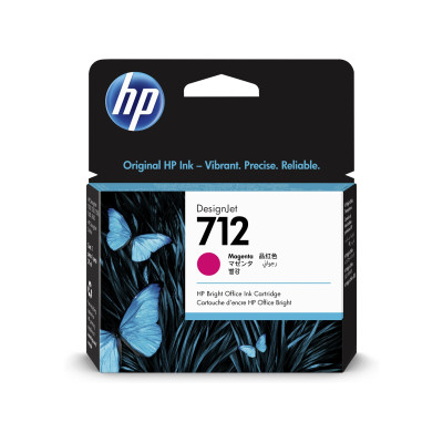 Originální inkoust HP 3ED68A (712), purpurový, 29 ml