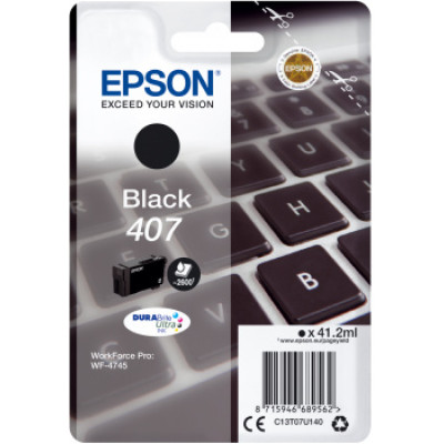 Originální inkoust Epson T07U1 (C13T07U140), černý, 2600 stran (41,2 ml)