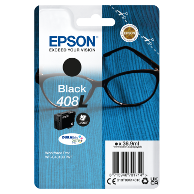 Originální inkoust Epson T09K1 (C13T09K14010, 408L), černý, 36,9 ml, XL