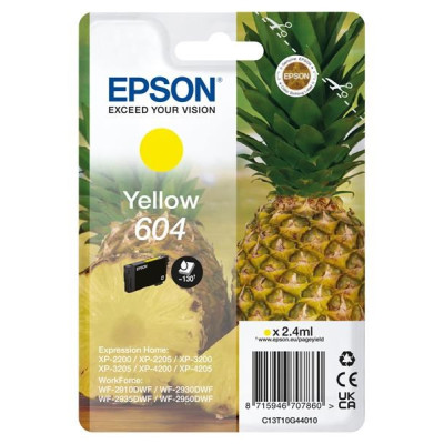 Originální inkoust Epson T10G4 (C13T10G44020, 604), žlutý, 130 stran (2,4 ml)