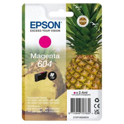 Originální inkoust Epson T10G3 (C13T10G34020, 604), purpurový, 130 stran (2,4 ml)