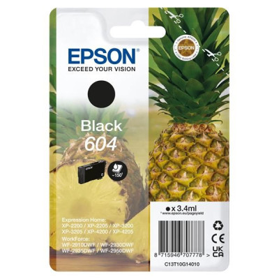 Originální inkoust Epson T10G1 (C13T10G14020, 640), černý, 150 stran (3,4 ml)