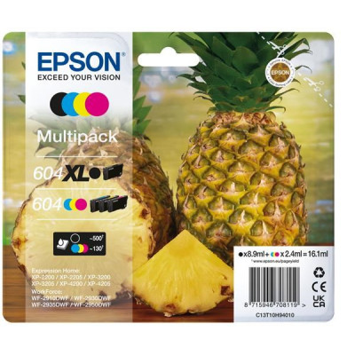 Originální inkoust Epson T10H9 (C13T10H94020, 604), CMYK, 500/130 stran