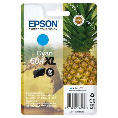 Originální inkoust Epson T10H2 (C13T10H24010, 604XL), azurový, 350 stran (4 ml), XL