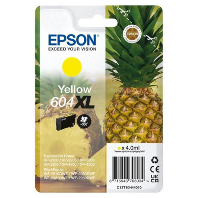 Originální inkoust Epson T10H4 (C13T10H44010, 604XL), žlutý, 350 stran (4 ml), XL