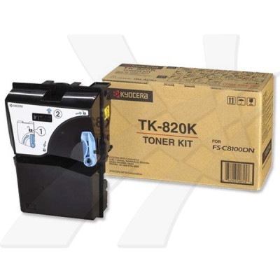 Originální toner Kyocera TK-820K, černý, 15000 stran