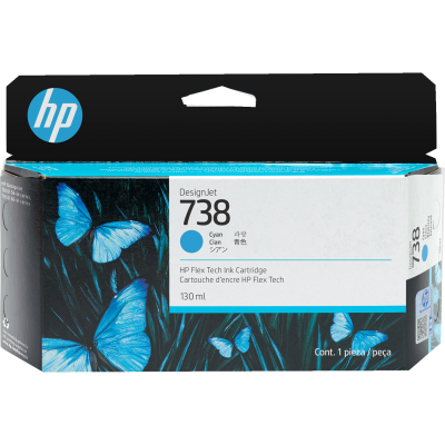 Originální inkoust HP 498N5A (738), azurový, 130 ml