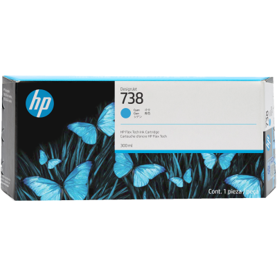 Originální inkoust HP 676M6A (738), azurový, 300 ml