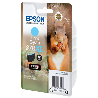 Originální inkoust Epson T3795  (C13T37954010, 378XL), světle azurový, 10.3, XL