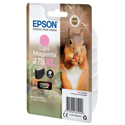 Originální inkoust Epson T3796 (C13T37964010, 378XL), světle purpurový, 10.3 ml, XL