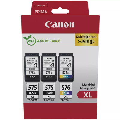 Originální inkoust Canon PG-575XL x2/CL-576XL (5437C004), černý/barevný, 400/300 stran (2x 15 + 12,6 ml), Multipack