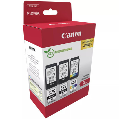 Originální inkoust Canon PG-575XL x2/CL-576XL (5437C004), černý/barevný, 400/300 stran (2x 15 + 12,6 ml), Multipack