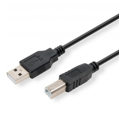 Logo USB kabel (2.0), USB A samec - USB B samec, 1.8m, černý