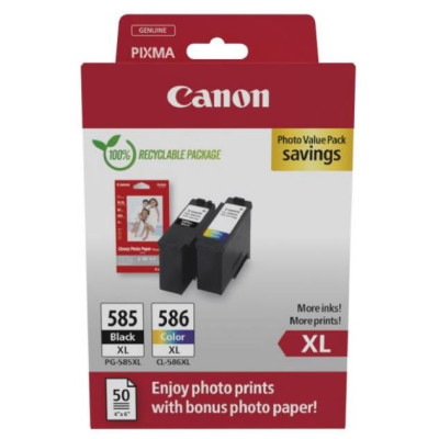 Originální inkoust Canon PG-585XL/CL-586XL (6204C005), černý/barevný, +GP-501 50 listů