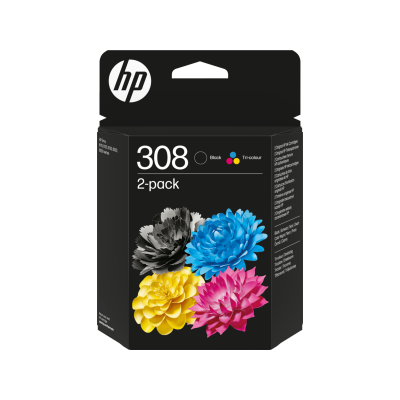 Originální inkoust HP 6L6S6UE (308), černý/barevný, 2-pack