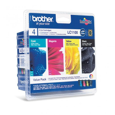 Originální inkoust Brother LC-1100VALBP, CMYK, 3 × 325 + 450 stran, 4-pack