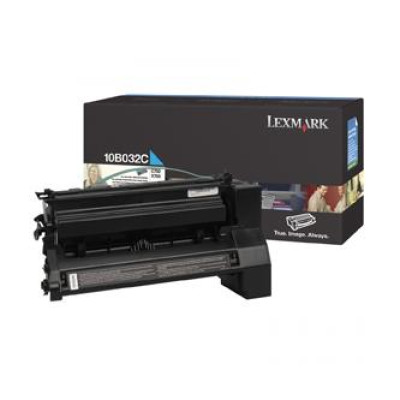 Originální toner Lexmark 10B032C, azurový, 15000 stran