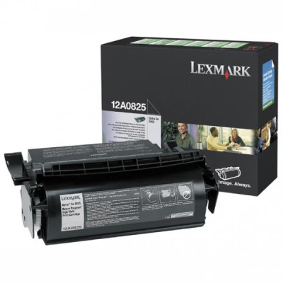 Originální toner Lexmark 12A0825, černý, 23000 stran