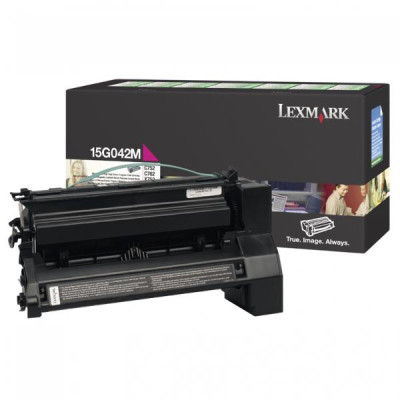 Originální toner Lexmark 15G042M, purpurový, 15000 stran