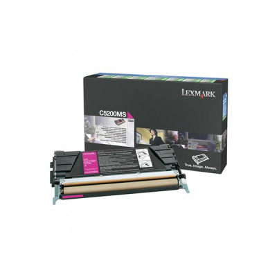 Originální toner Lexmark C5200MS, purpurový, 1500 stran